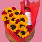 Sunflower Rose Wine Heart