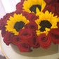 Large Heart Box 3 Sunflower Rose